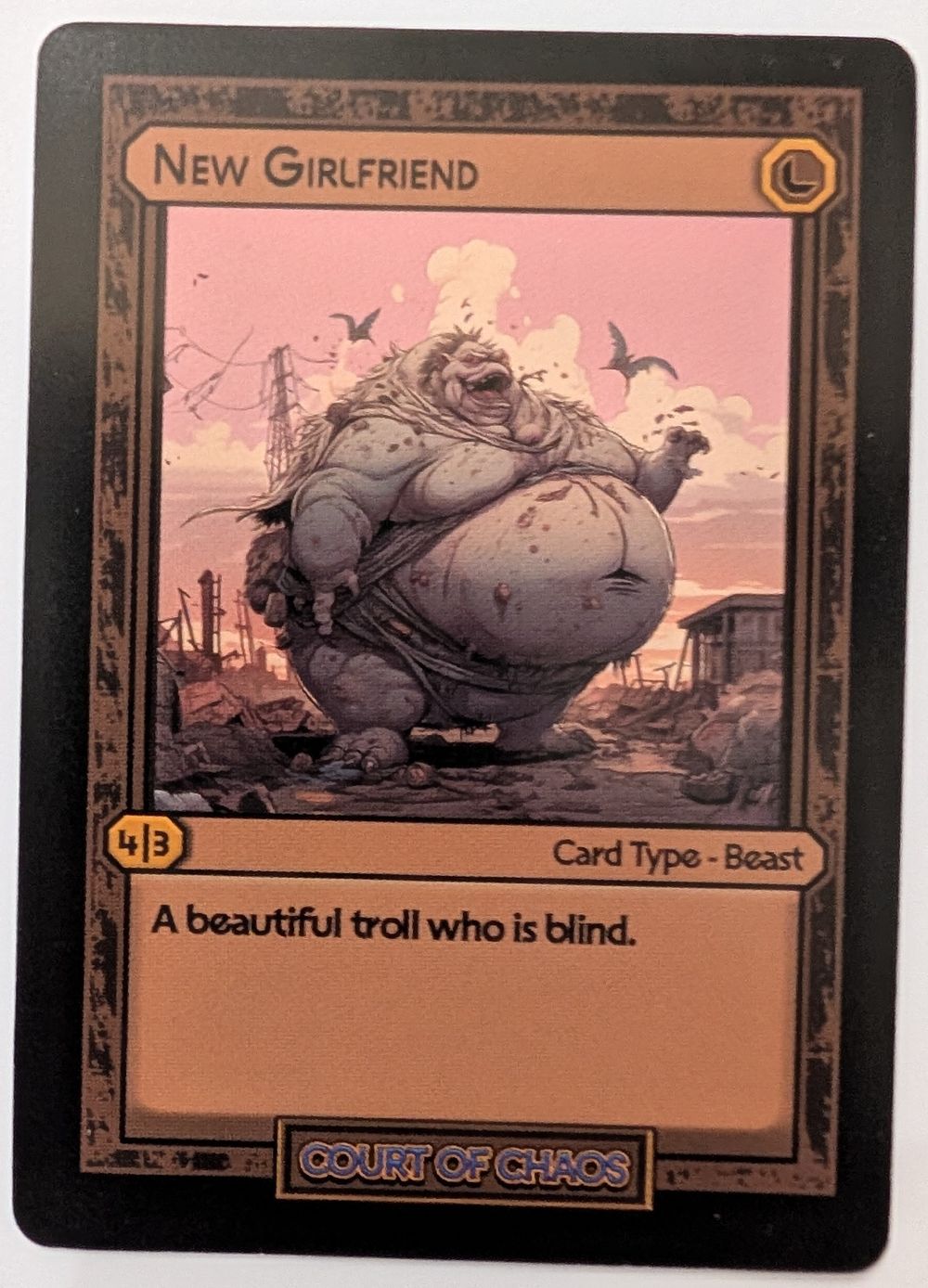 New Girlfriend - Divorced Dads Court of Chaos Deck Card