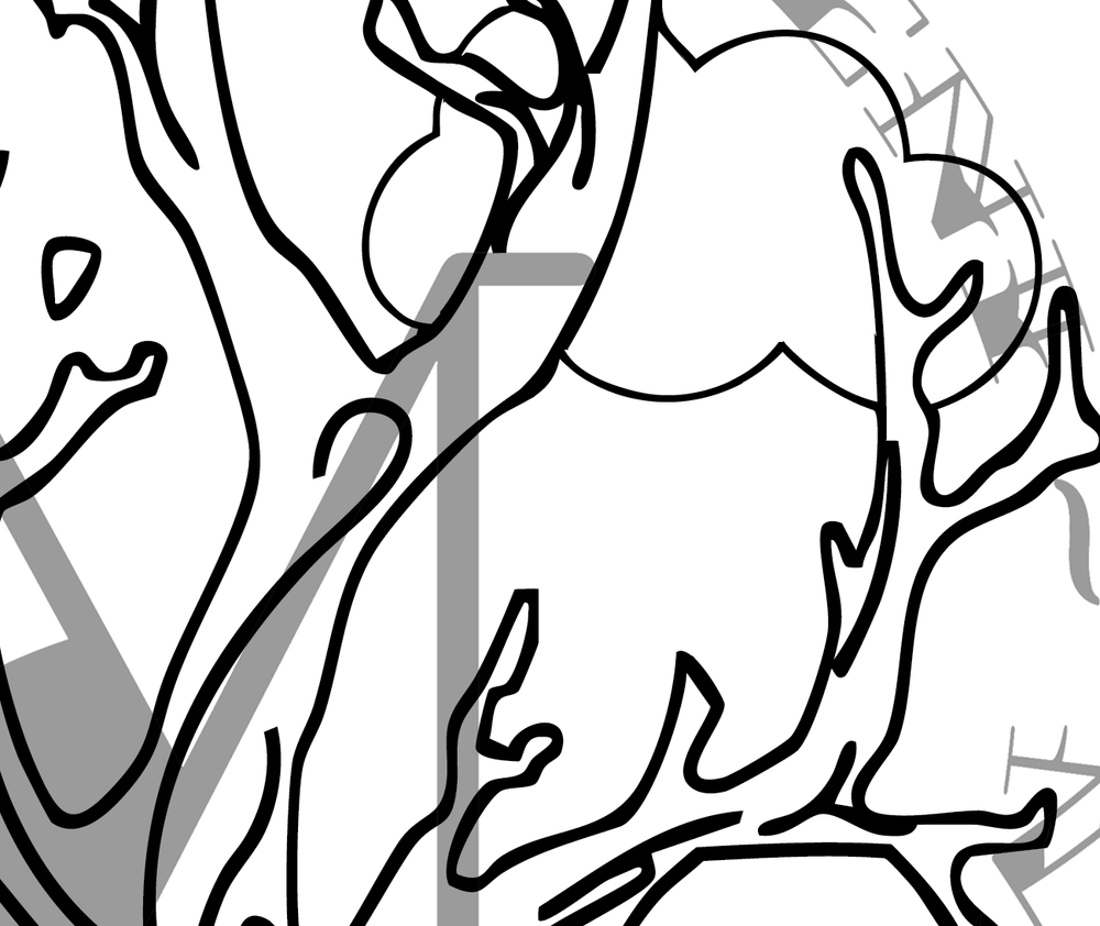 Spooky Tree Coloring Sheet