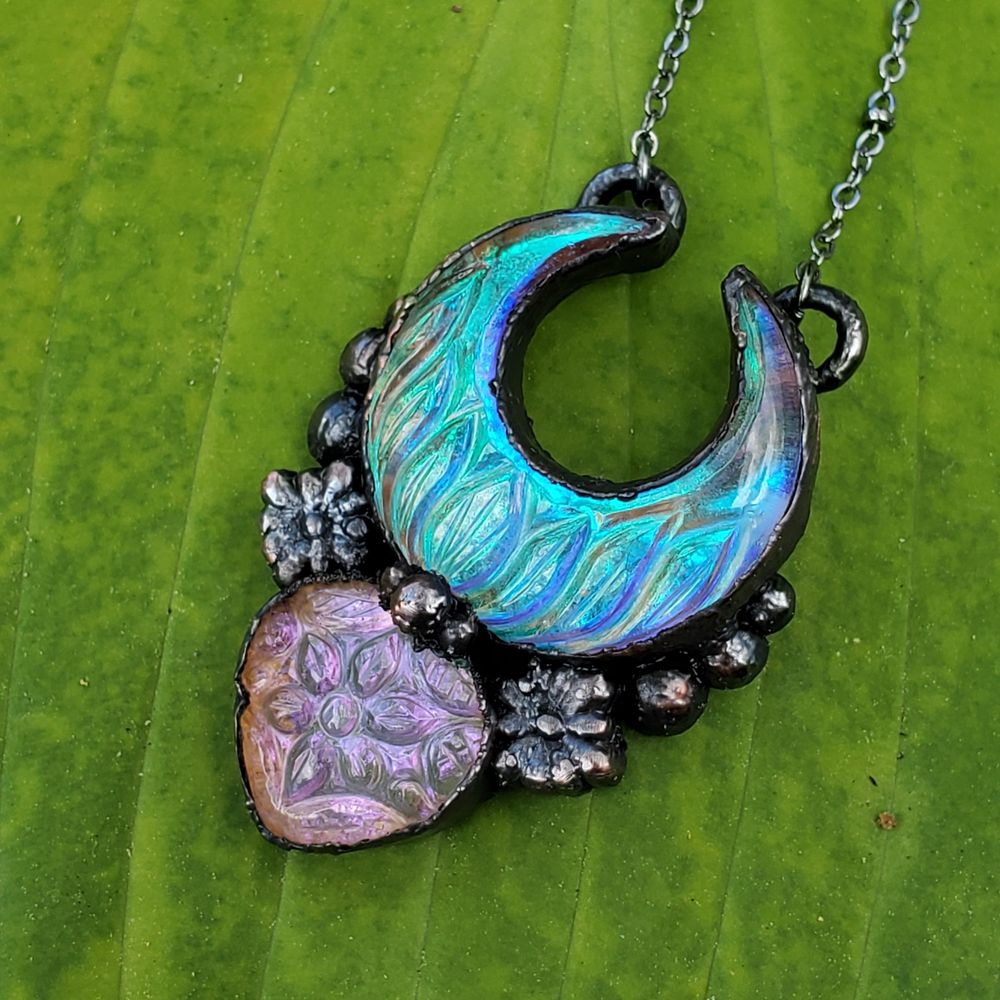 Moon Glow - Enhanced Labradorite doublet copper electroform ...