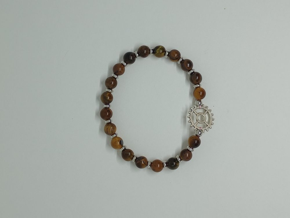 Gear tiger eyes crystal bracelet 