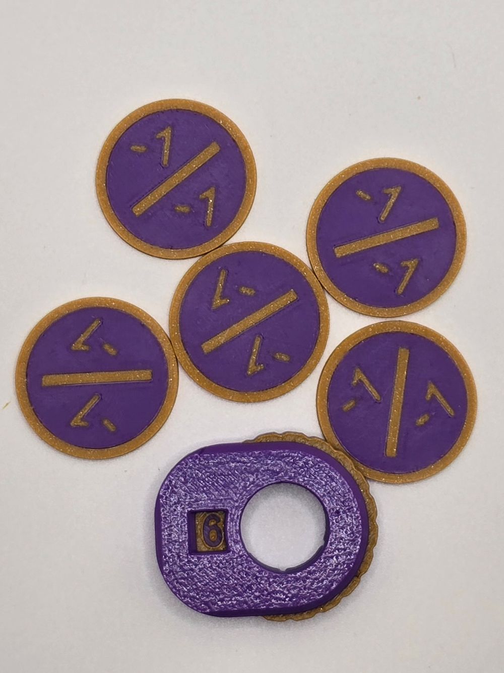 🟣 Single Life Counter & Negative Tokens 5 Count Bundle
