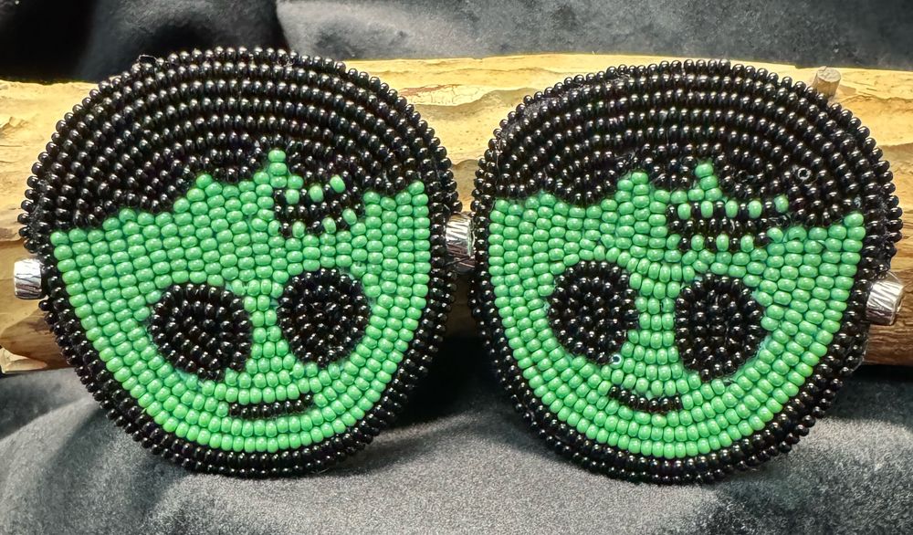 Beaded Frankenstein earrings 