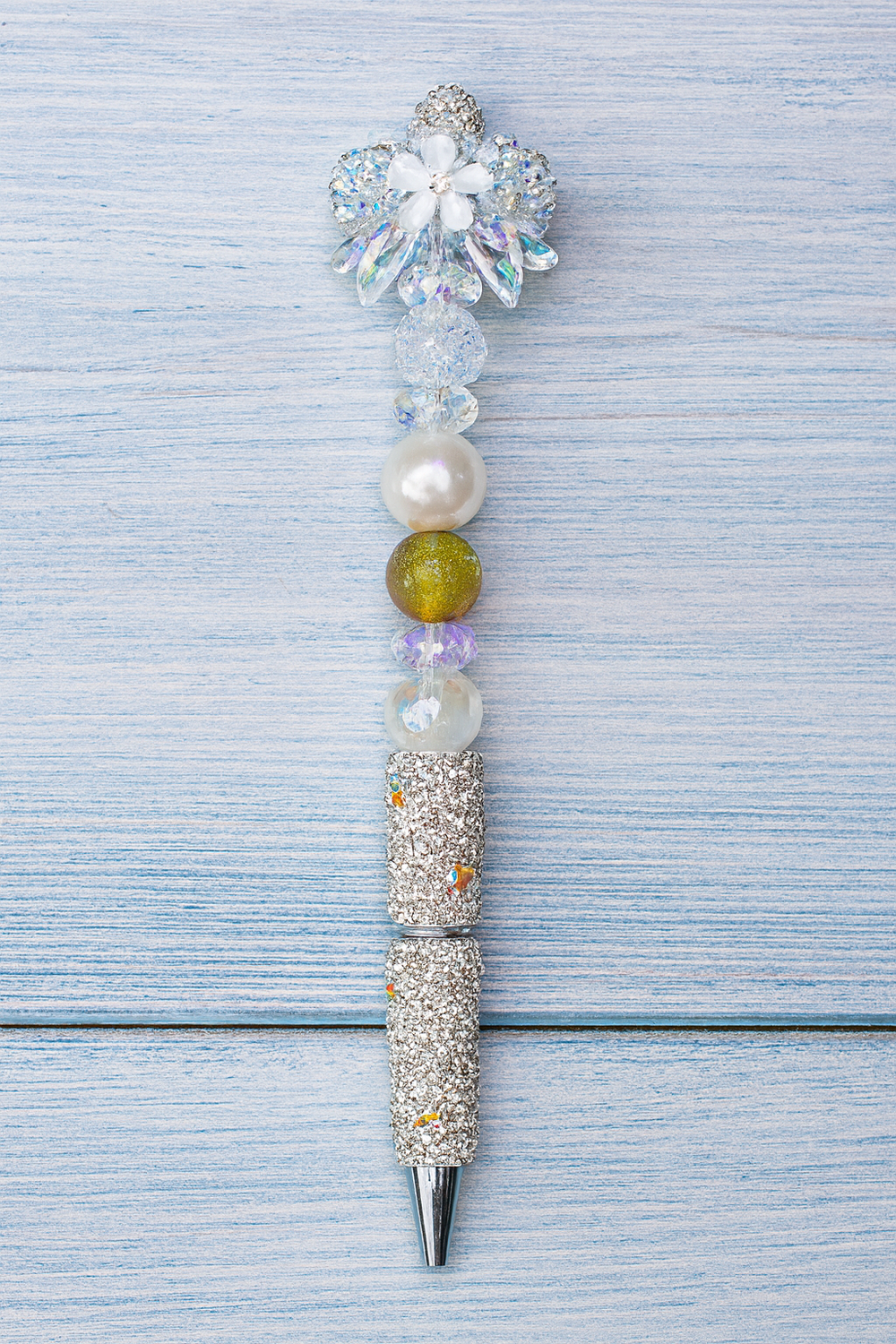 Crystal Ribbon Beaded Pen