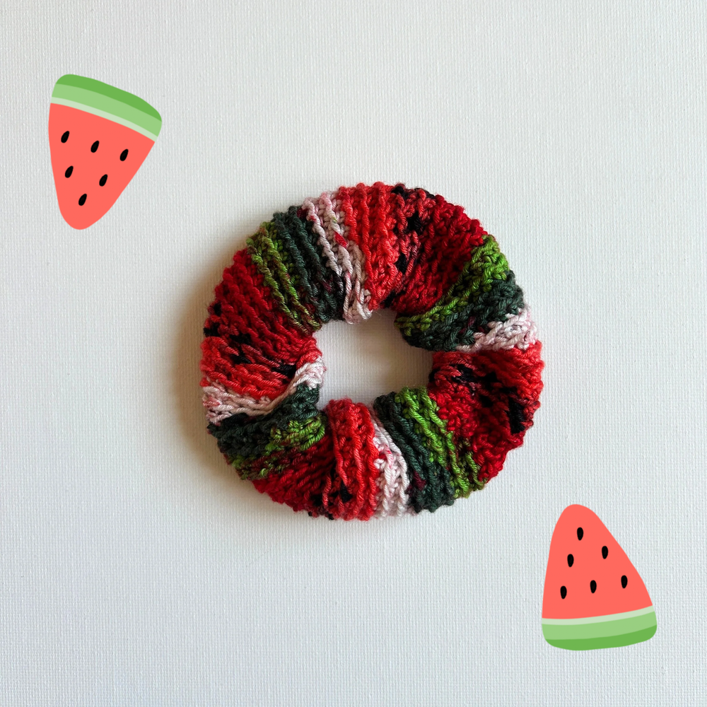 Watermelon Ripple Scrunchie 