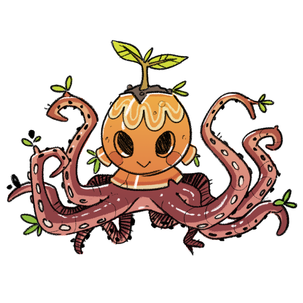 Terracotta Tentacles Sticker 