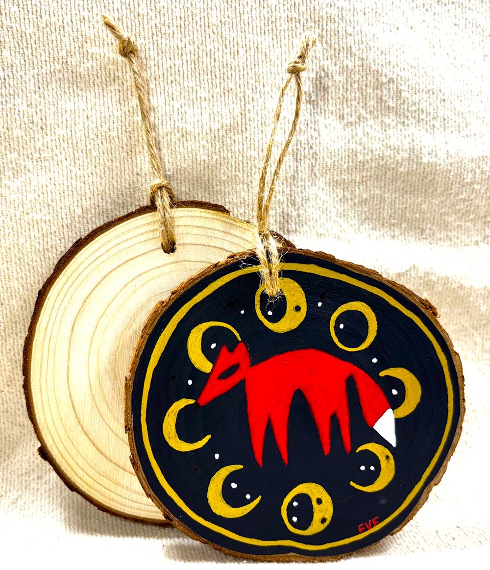 Red Fox Moon Ornament