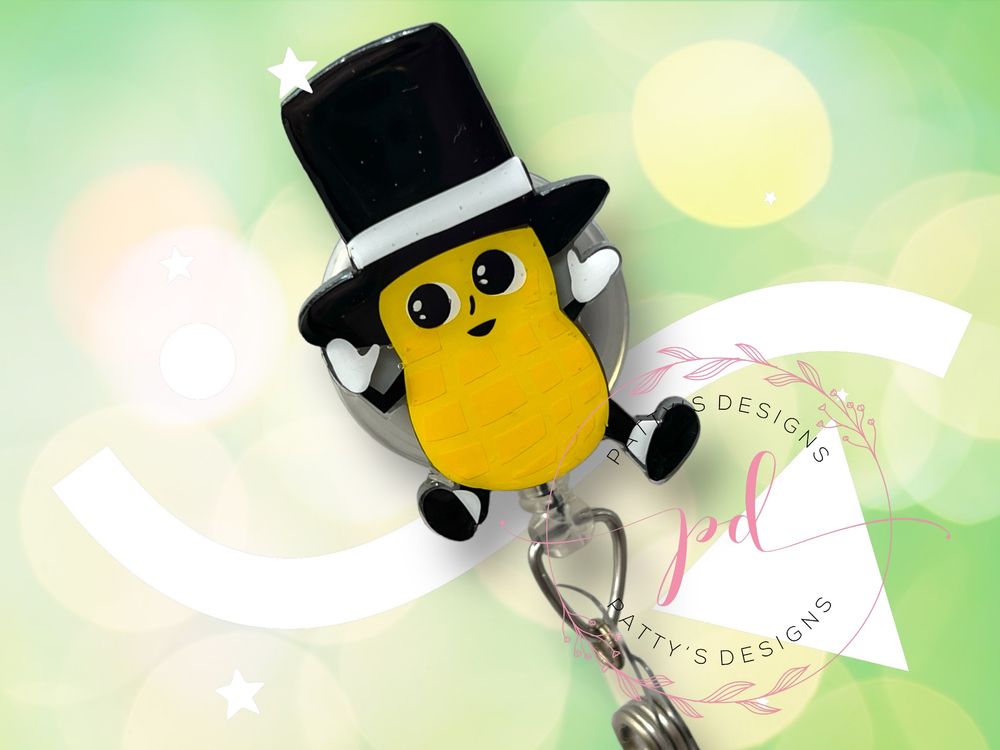 Baby Peanut Badge Reel, Badge Holder, ID Holder