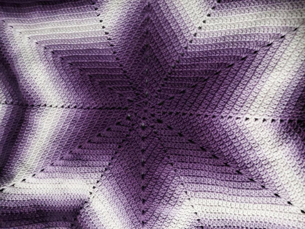 Crochet Ombre Star Baby Blanket