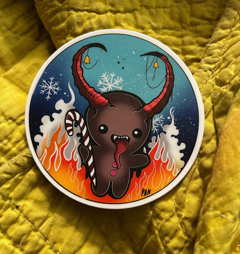 Gingerbread Krampus Sticker