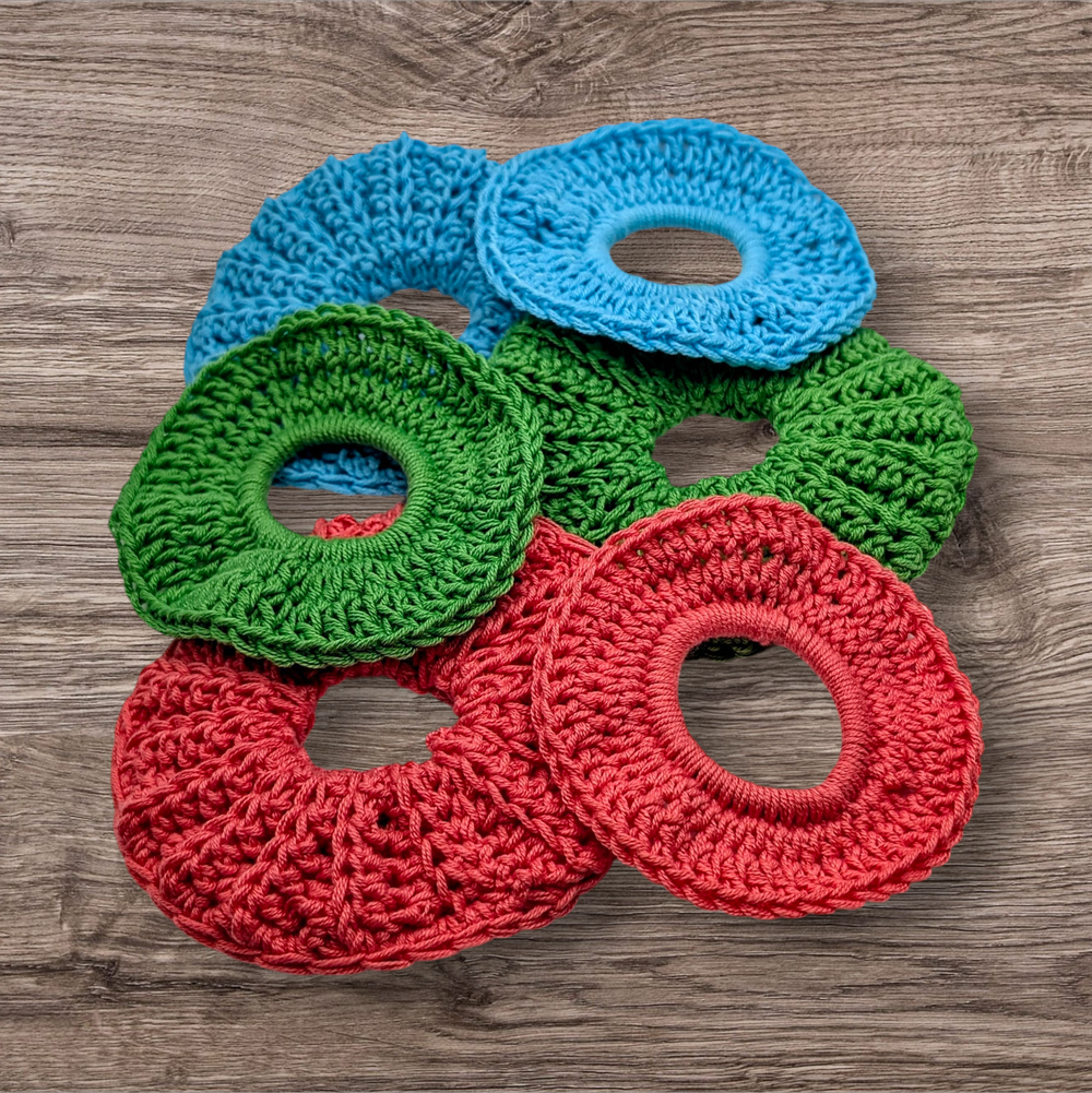 Cute and Colorful Crochet Scrunchie Set
