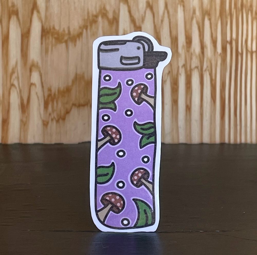 Mushroom Lighter Sticker