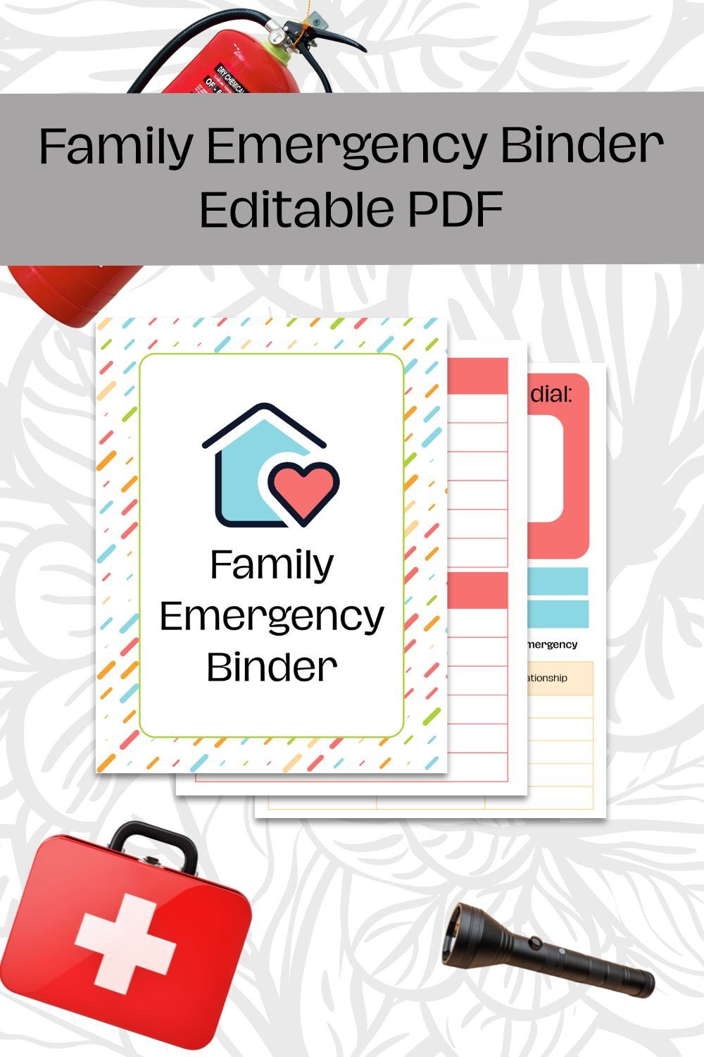 Editable Family Emergency Plan, Printable 40+ pages