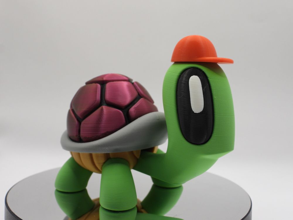 Terrence: The Charming 3D Printed Turtle Complete with Hat S...