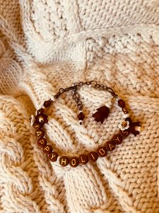The Happy Holidays Gingerbread Friendship Bracelet 