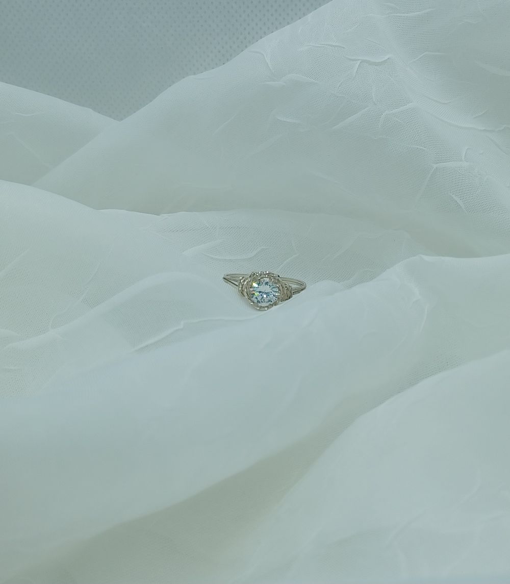 Sterling Silver Ring with Diamond CZ