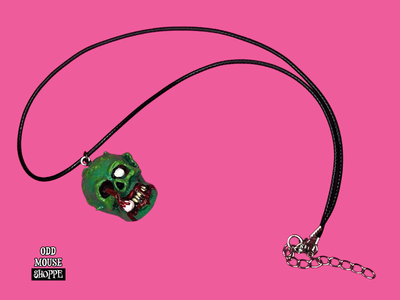 A top view of the necklace