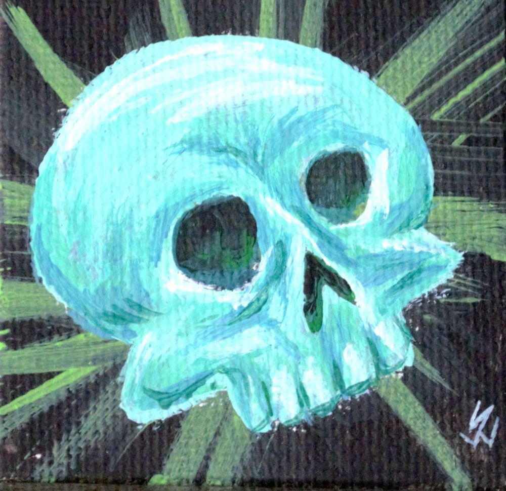 Pastel Reckoning Tiny Acrylic Painting