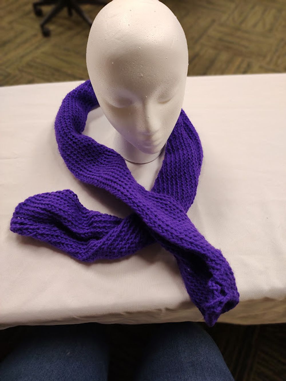 Handmade Dark Purple Tube Scarf