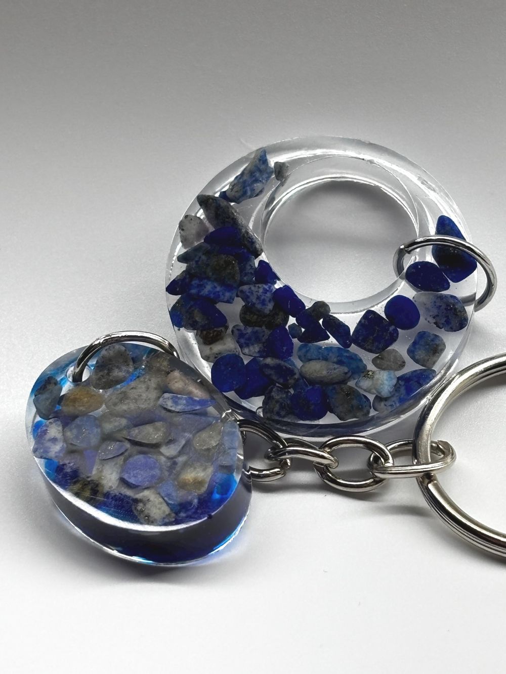 Lapis Lazuli Pendant Set: Crystal Jewelry and Keychain (Natu...