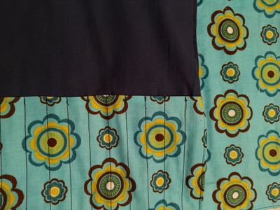 Blue flower corduroy 