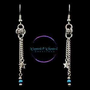 Teal beads with stars