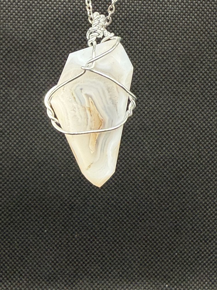 Wire Wrapped Agate Necklace