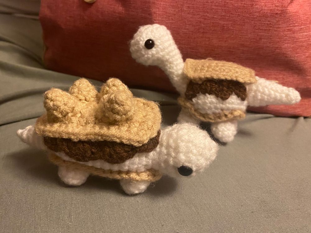 Crochet StegoSmoreus or BrontoSmoreus