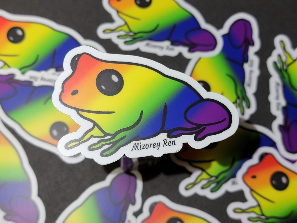 Pride Frog Sticker - more options available