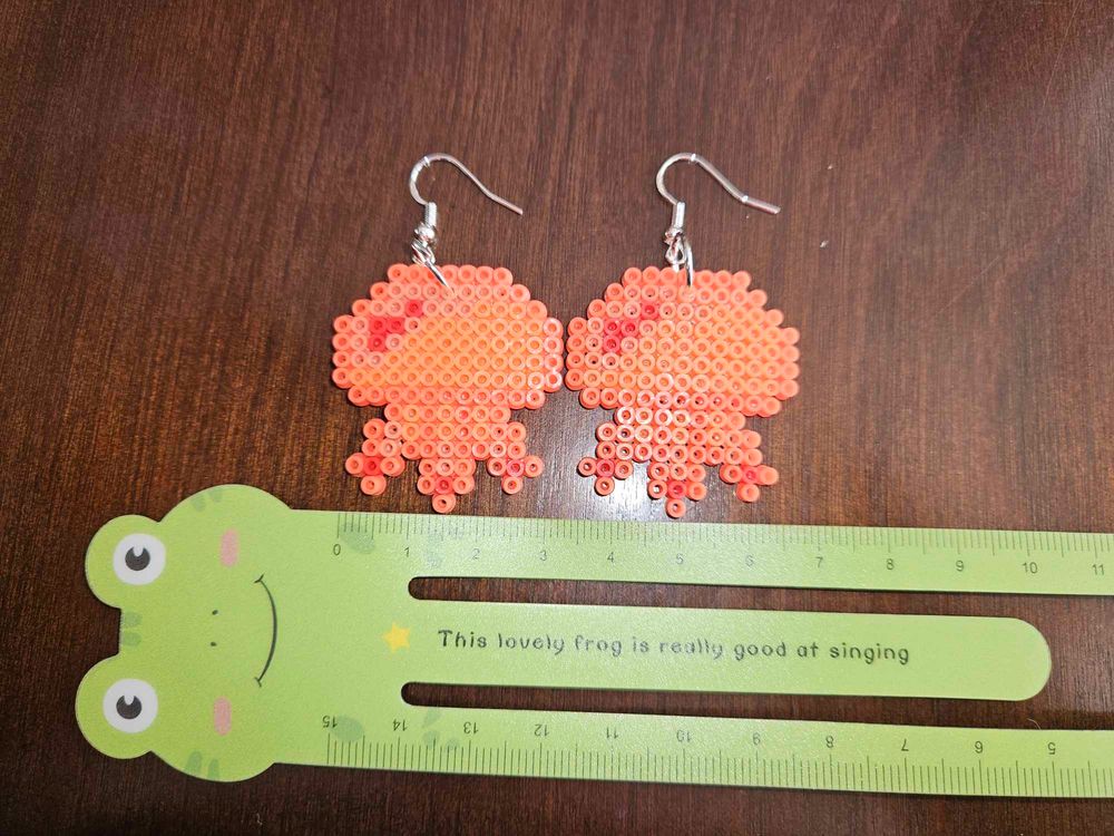 Orange Jellyfish Earrings