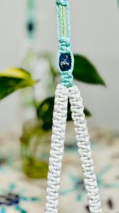 Sea foam/ blue aventurine beading  