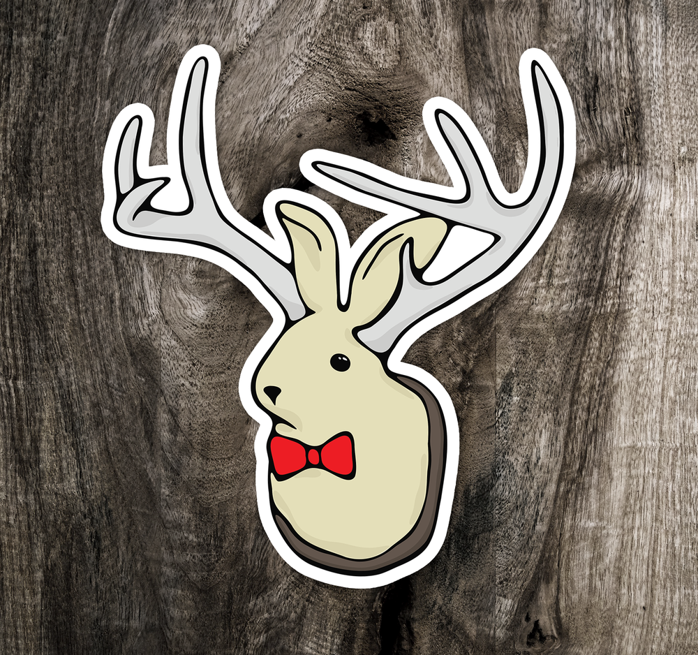 Jackalope Taxidermy Sticker Decal