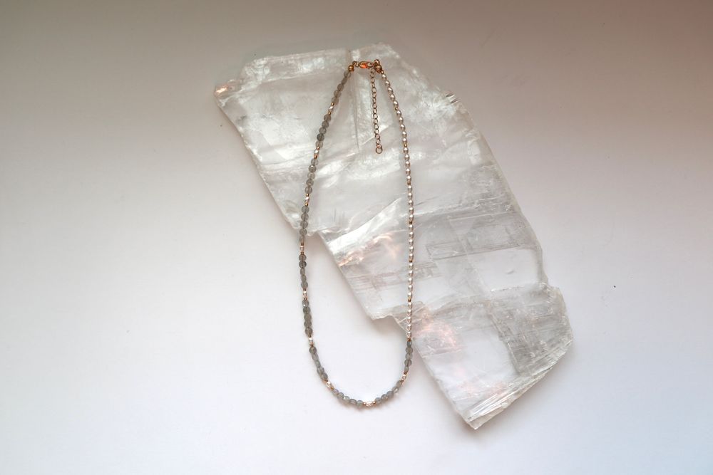 Selene - Moonstone and Freshwater Pearl Necklace 