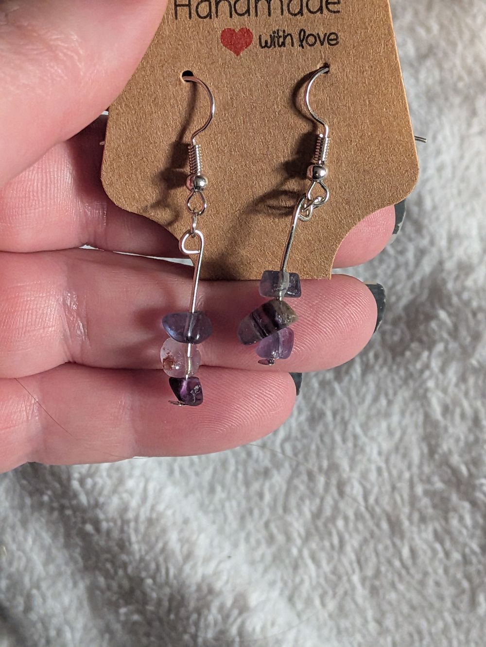 Flourite stack earrings 