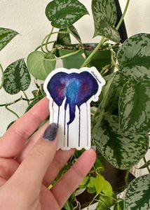 2x3in Galaxy Elephant Vinyl Sticker