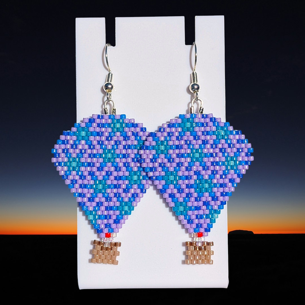 DISCOUNTED Hot Air Balloon Beaded Earrings