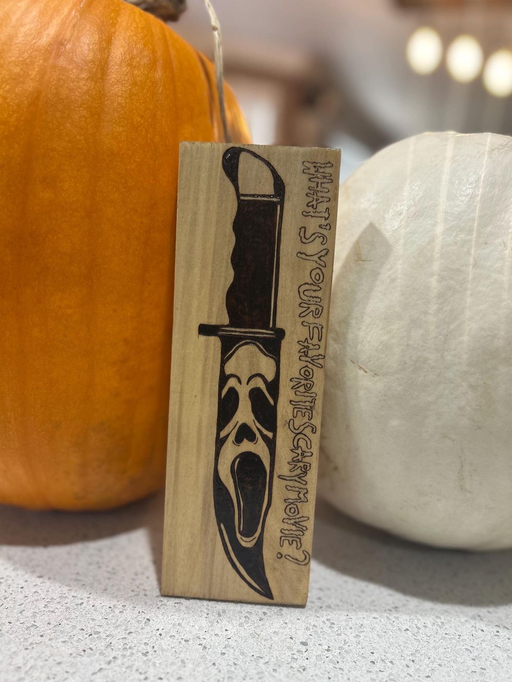 Horror Movie Icon Wood Burn Art: Ghostface