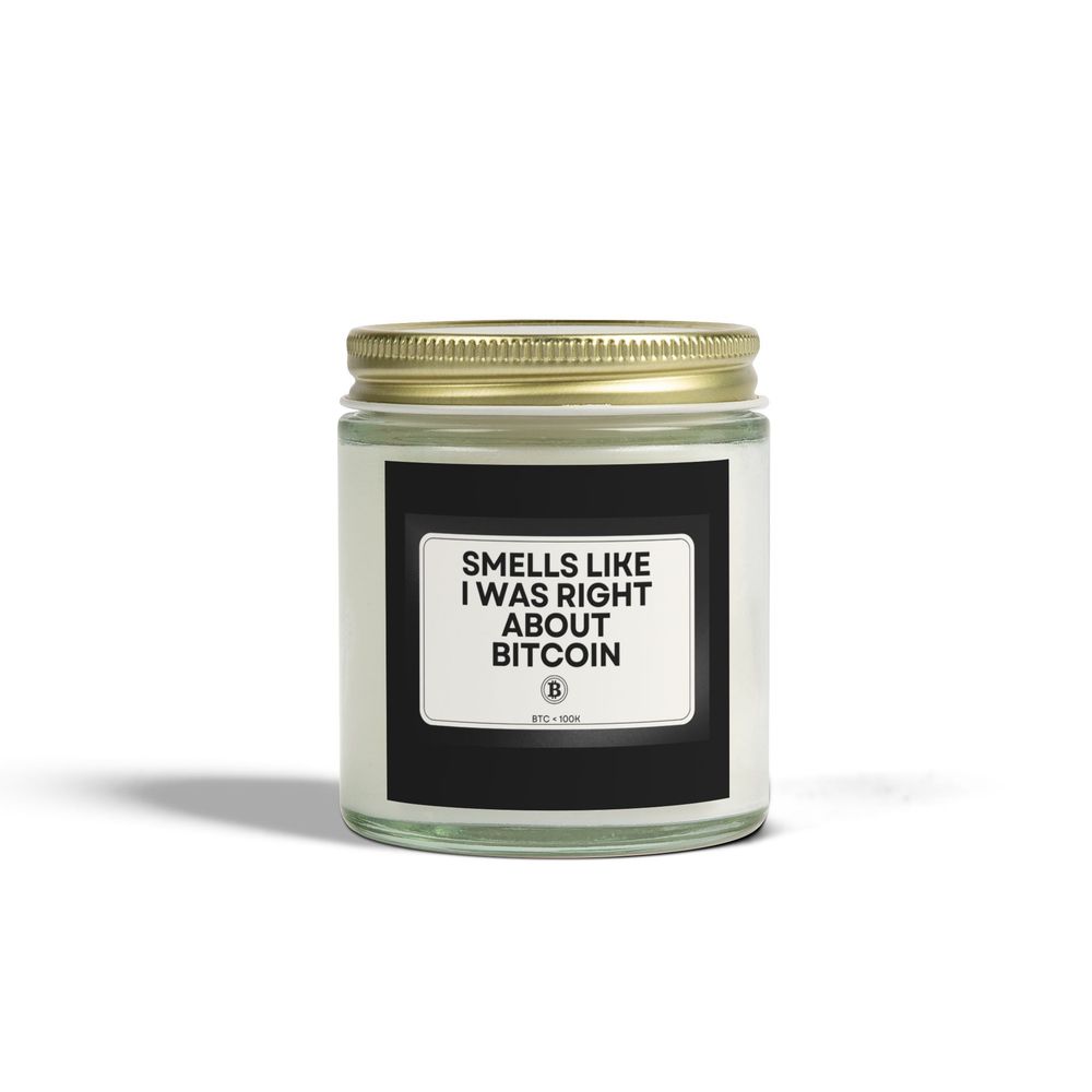 Bitcoin Scented Candle, Crypto Investor Gift, Coconut Apricot Wax, Funny Candle, Cryptocurrency Lover Candle, Stocking Stuffer