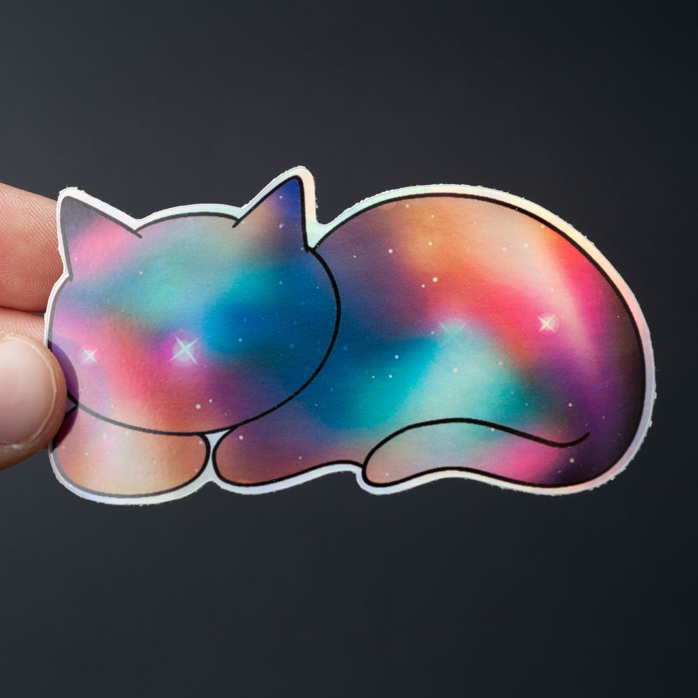Galaxy cat sticker