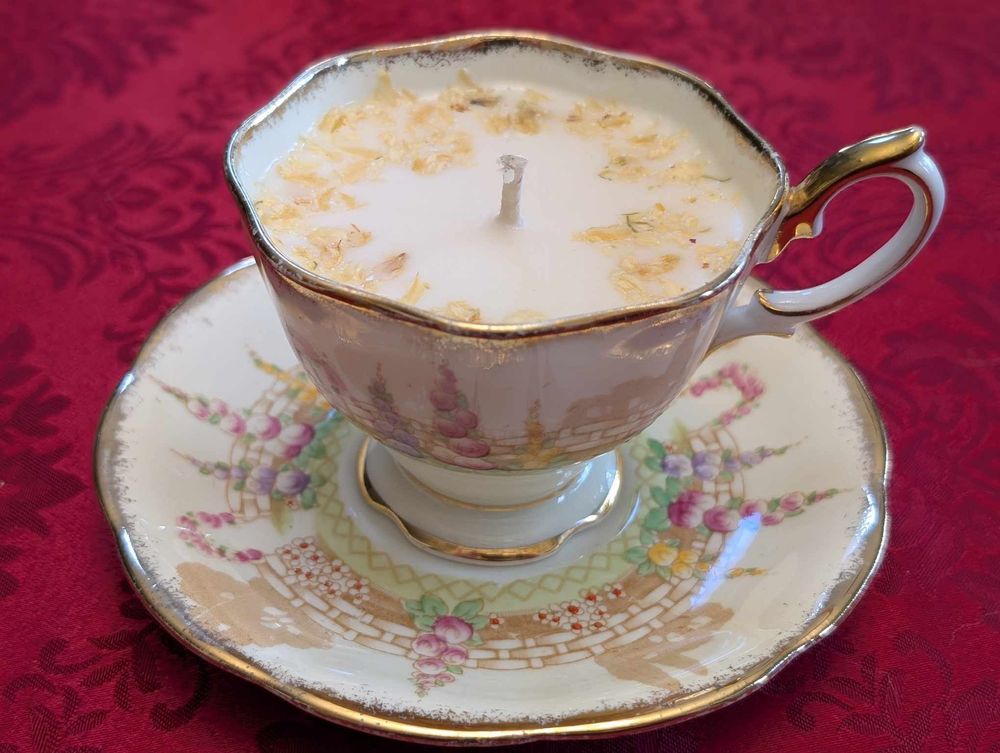 Vintage Teacup Spell Candle (Beauty)