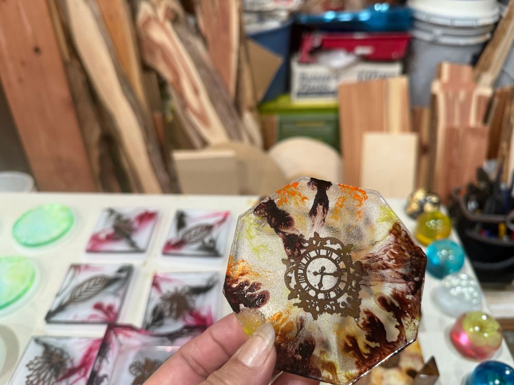 Clock Resin Coasters 