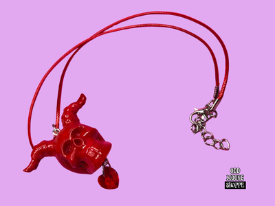 A top view of the necklace