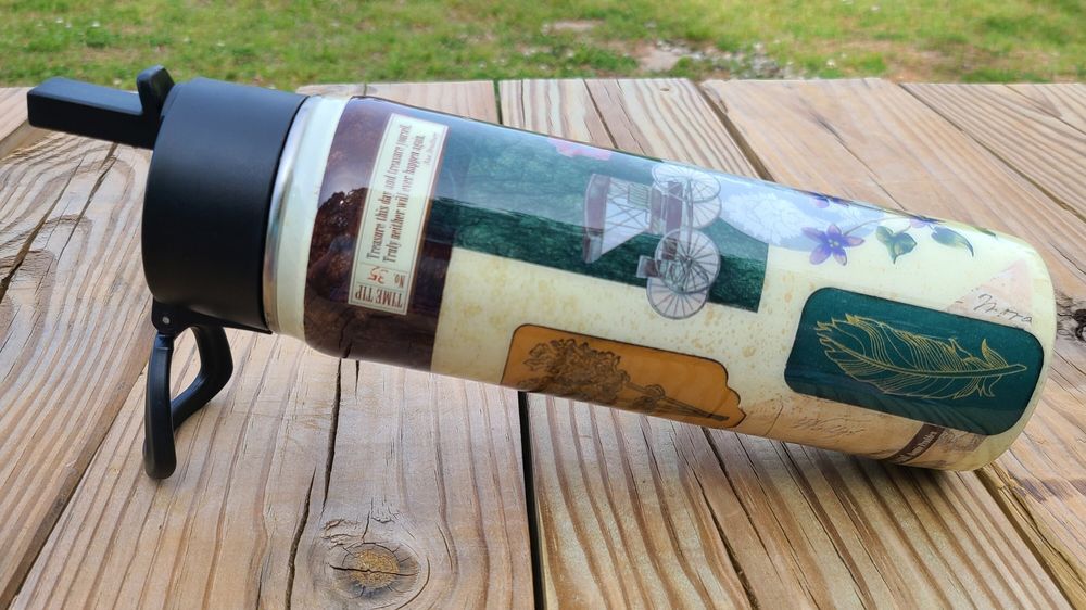Classical Flair: Creative Journaling Inspired Water Bottle, ...