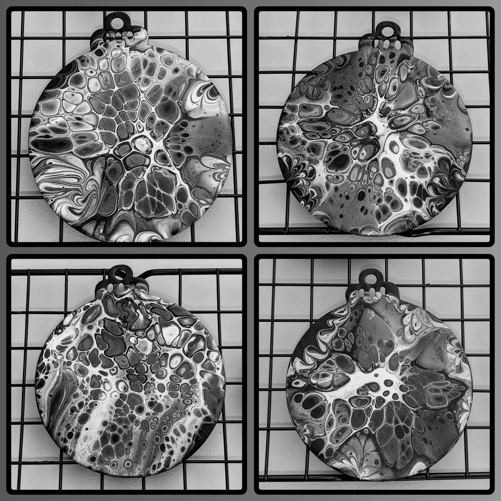 Custom Fluid Art Ornaments (Set of 4)