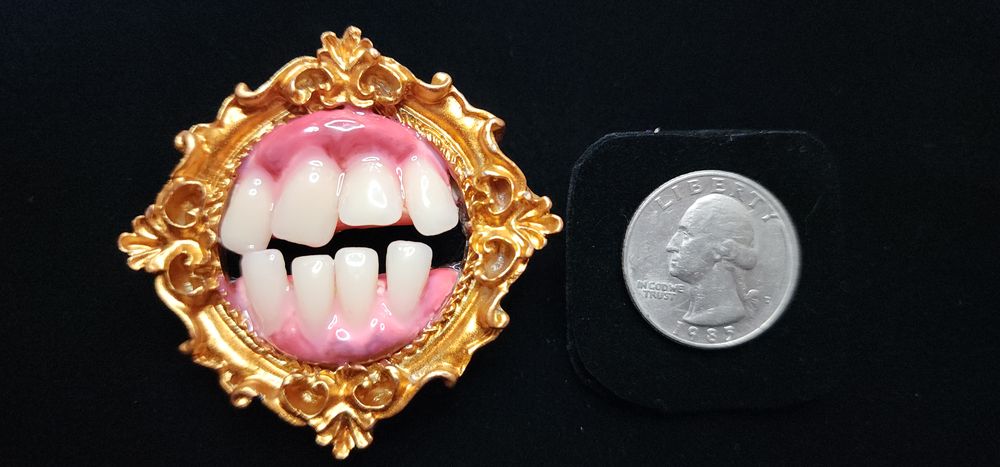 T.M.I. “Abrasion” – Original Hand-Painted Grin Pin  2 of 10