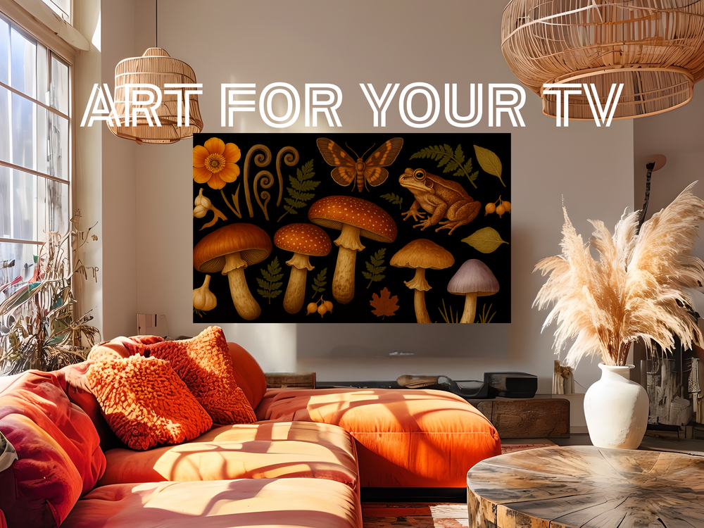 TV Art Digital Frame Download Vintage Botanical Cottagecore 