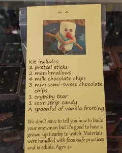Candy Snowman Kit Back
