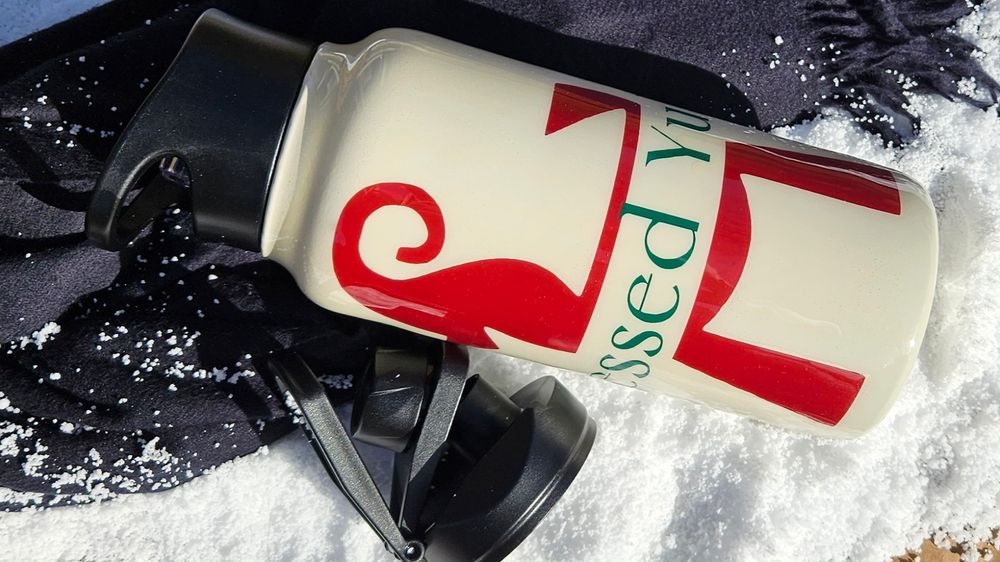 Blessed Yule, 32 oz Water Bottle, Holiday, Winter