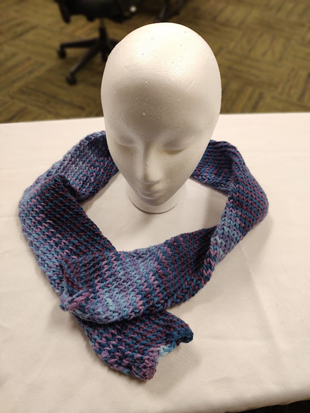 Handmade Multi Shade Blue & Purple Tube Scarf