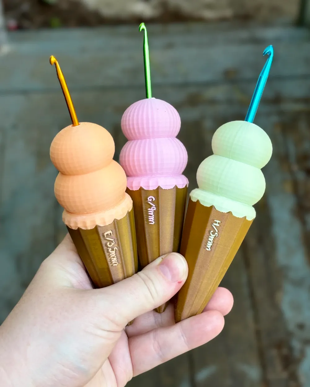 Ice Cream Crochet Hooks