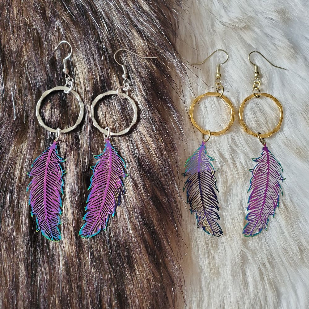Boho Feather Earrings